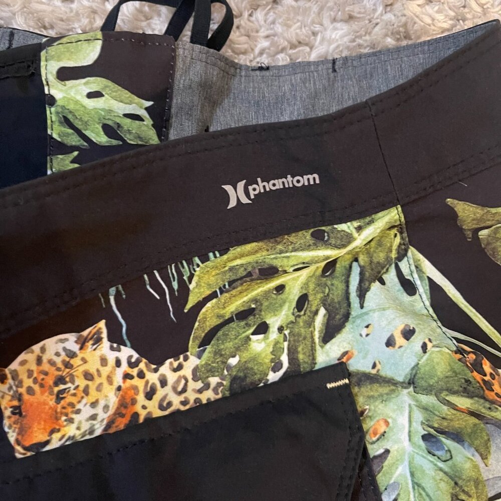 Hurley Phantom Jaguar Print Board Shorts Size 32 Surf Swim - Picture 10 of 10
